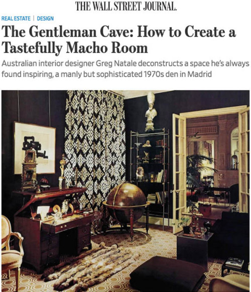 The Wall Street Journal featured our W. & A.K. Johnston/ Kittinger 30-inch Floor Globe in the ar