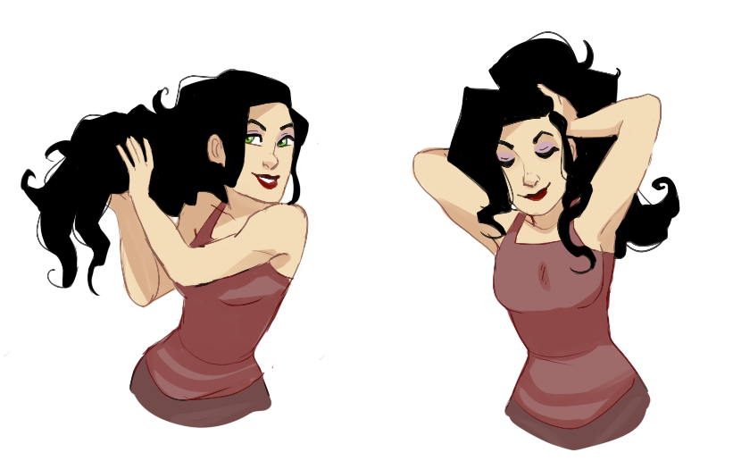 yakfrost:  korra is a lucky gal just a little something i did to practice poses!! 