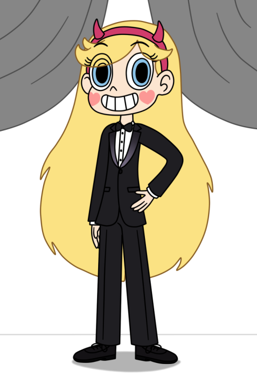 starcosigning: Star Butterfly wears a tuxedo She said, “Oh, I wears a formal suit is black and