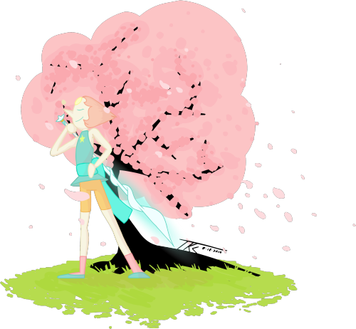 theroboticcheese:  Pearl and her Cherry tree.