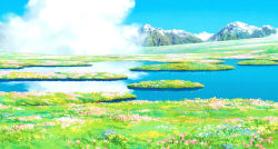 aprettyfire:  Favorite Ghibli Scenery for maj0rasmasquerade