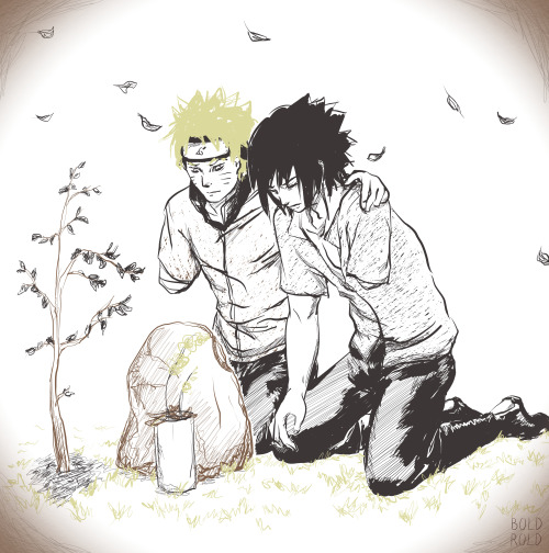 A grave made for the brother lost. Sasuke insisted on making Itachi’s grave by hand. It wasn&r