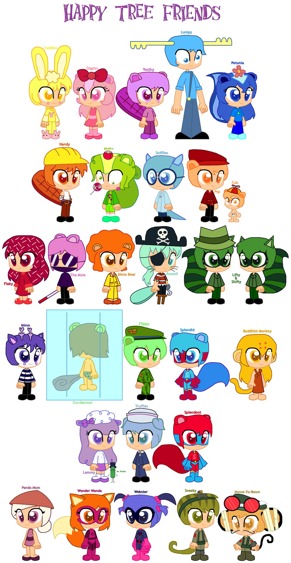 happy tree friends characters