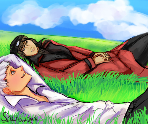 New painting/doodle of Aki and Shinjiro I did bc my feels for them have been revived thanks to P3 DM