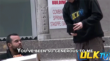 tonyvandercub:  inkilaab:  missbosnian:  never-look-back-i-dontcare:  i like this shit.. :D  It’s crazy how it’s always those with the least to give who are the first to give.  The last frame :(  That homeless man can get it 