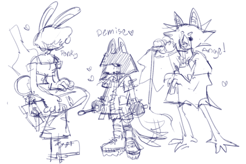 uhm . these are character concepts. they are in a band. and sing. or whatever