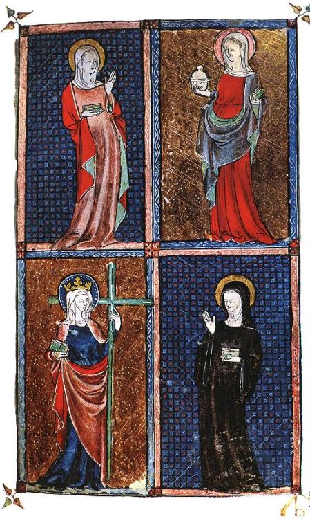 Illuminations from the Alphonso Psalter by an unknown English miniaturist, c. 1284