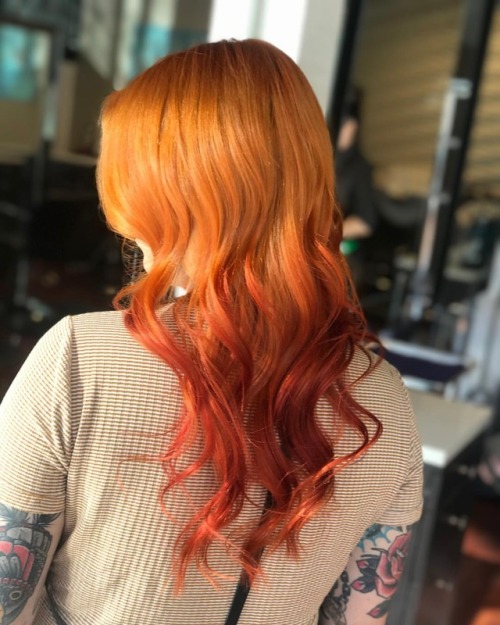 October is for orange. ....#hairbrained #imallaboutdahair #wella #wellalife #wellalove #wellahair #w