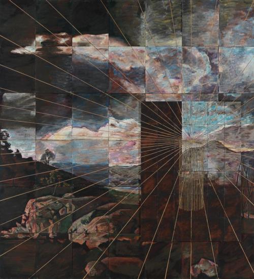 Imants Tillers (Australian, 1950), Kangaroo Blank, 1988. Oil Stick, Gouache, Oil Paint And Acrylic Paint