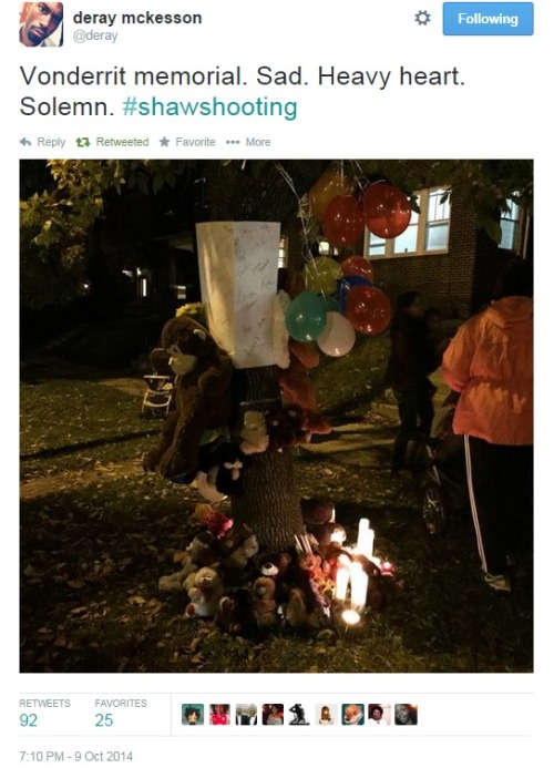 postracialcomments:iwriteaboutfeminism:The community releases balloons into the sky in remembrance o