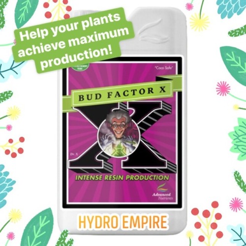Bud Factor X has bio-active ingredients that will help your plants achieve maximum production of ter