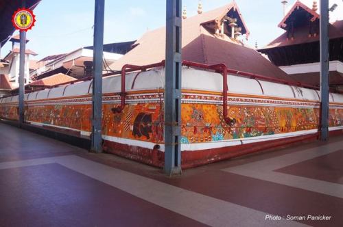 New murals at Guruvayur Krishna temple, Kerala, photos by Soman Panicker