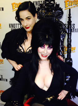 dailyactress:  Dita Von Teese and Elvira