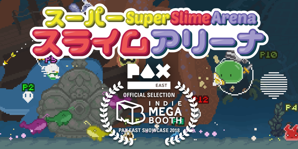 Super Slime Arena comes to the Indie Megabooth at PAX EAST 2018 - Boston MA East April 5-8! Super SLIMY, 2-50+ Player, use ANY Controller, Super Famicom-style party-fighter! Slimes💙Boston
Check out all the...