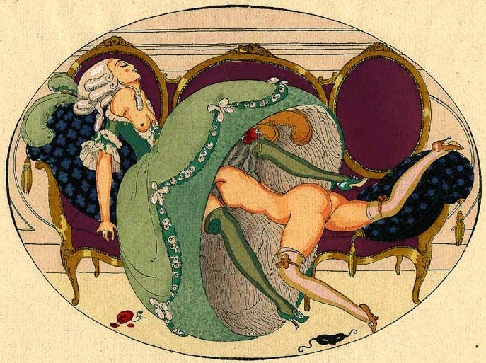 baby-just-get-on-your-knees:Gerda Wegener’s depictions of lesbian sex, painted