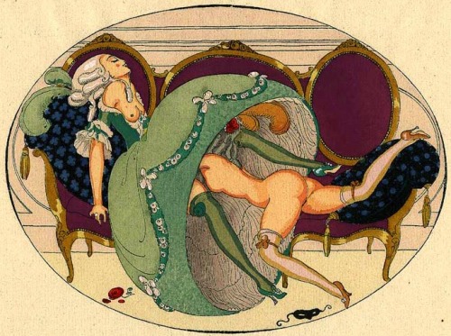 lostkitteninthestreets: Gerda Wegener’s depictions of lesbian sex, painted in the early 1900s