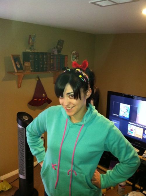 nerdygirlnoodles: I’M ADORABLE!!! ^_^ almost done with my Vanellope costume for Halloween!! Just ne