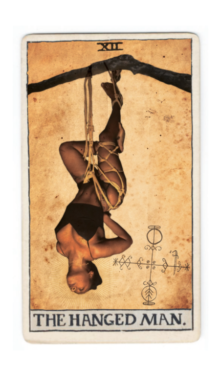 The Hangman card was inspired by calibanthewitch &rsquo;s inspiration to be suspended in this tarot 