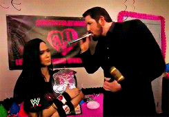 englandfinest:  Bad News Barrett gives the divas champion some bad news. 