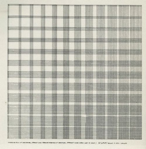 topcat77: Sol Lewitt Successive Rows of Horizontal Straight Lines from Top to Bottom and Vertical St