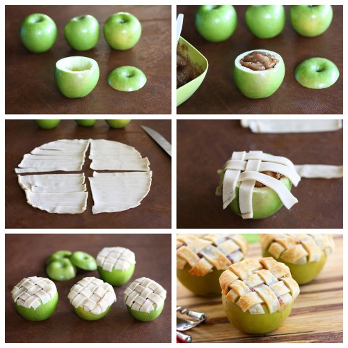 DIY Easy Apple Pie Baked in an Apple   These mini apple pies are so easy to make! There is also anot