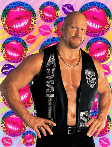 uglynewyork:glitterfilledblunts:carslightmode:new aesthetic: wrestlers photoshopped over lisa frank 