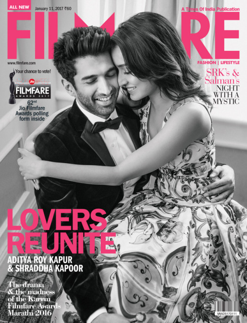 Aditya Roy Kapur &amp; Shraddha Kapoor — Filmfare, January 2017