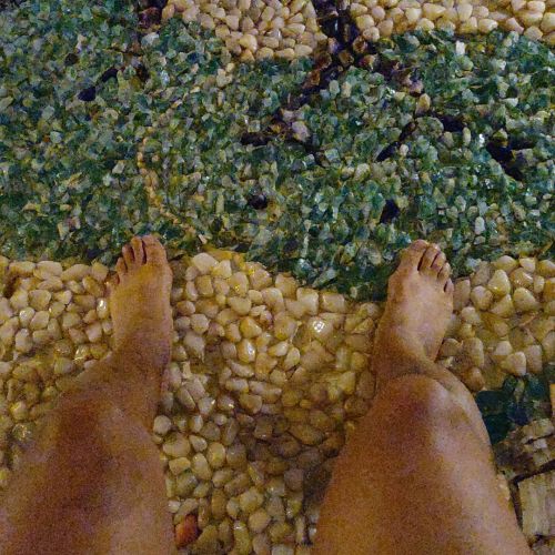 Absorbing the minerals thru the skin … #Empowering #TheJewelSauna #JeJu (at Jeju Sauna & 