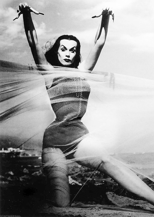 halloweenpinup:  Vampira at the beach c. adult photos