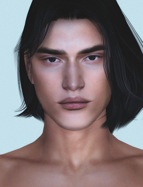 obscurus-sims: SKIN N22: 18 colors, 36 swatches (each color has 2 face options),   teen+, males