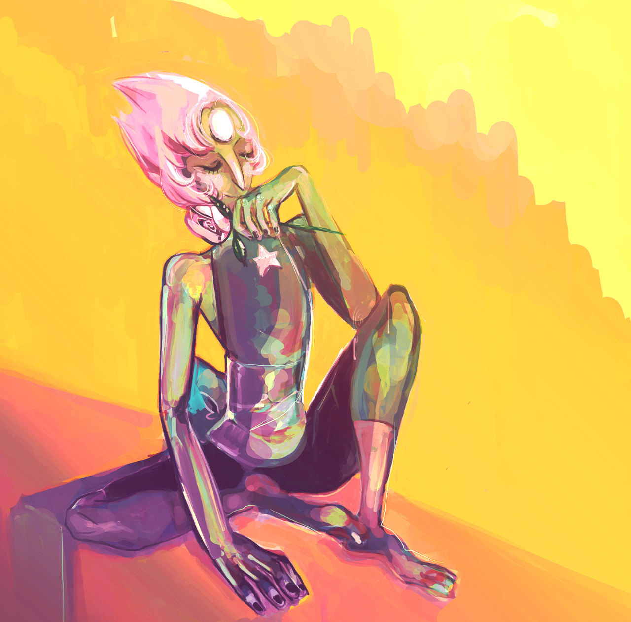 youdidnotseeme:  Save me Pearl I have no will to draw anymore. 