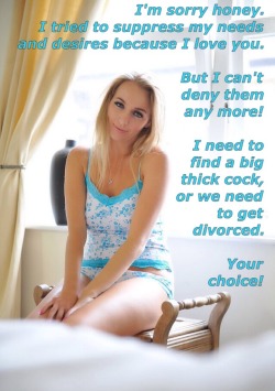 coocoocuckold:  Your choice #cuckold #hotwife