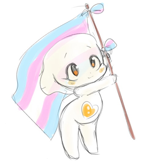 notreallydaily: Egg is a good Egg. Very supportive. They like the pretty colours of the flag, and pe