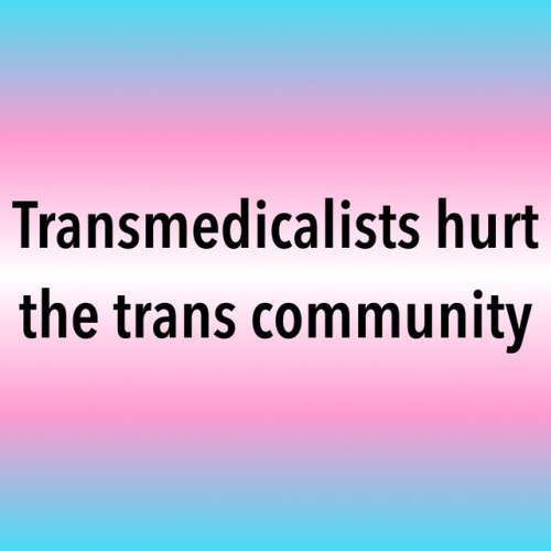 questingqueer:[Transmedicalists hurt the trans community]Truscum/transmedicalists are invalidating g