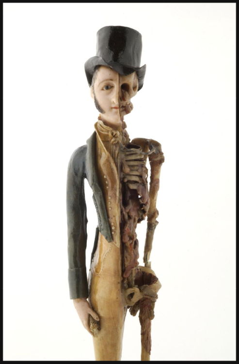 A male memento mori figure used for spiritual contemplation