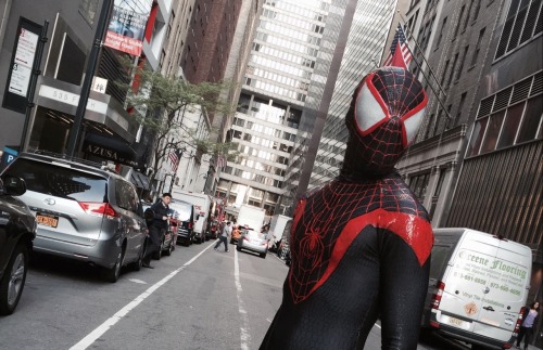 nikolasdraperivey:  x3rk:  nikolasdraperivey:  “Maybe the costume is in bad taste.” -Miles Morales   Cinematic Miles Morales-Ultimate Spider-Man 2 Photoset 2 (with better edits) This still isn’t half of the pictures taken. I hope you enjoy!  Based