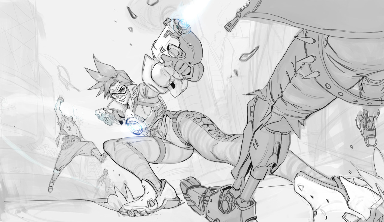 pixalry:   Overwatch Sketches - Created by Adrian Wilkins  