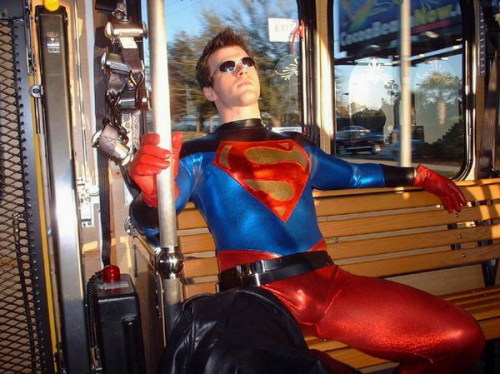 barecave:roidsville-zoo:Cosplay god Jonathan Carroll aka Super Monkey of SteelThank you Spandex!Supe