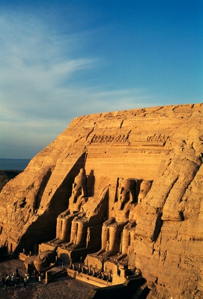 grandegyptianmuseum - Facade of Great temple of Ramesses II, Abu...