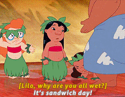 fatgraykitten:  When Lilo explains about how she desperately needed to give Pudge the fish a peanut butter sandwich because he controls the weather, it seems that she is just being random, but there is reason behind it: Lilo’s parents died in a rainstorm.