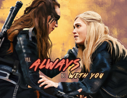 orcaowlart:Clexa fanart commissioned by thenarratorrrThis is available as a print (with or without t