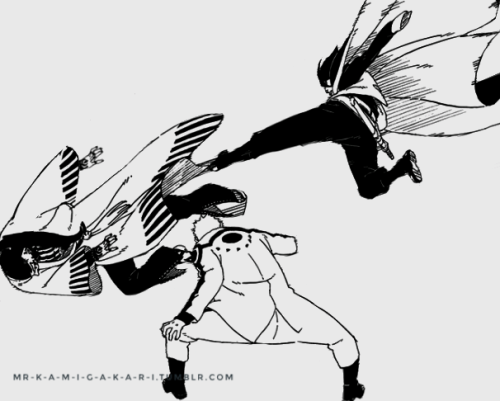 mr-k-a-m-i-g-a-k-a-r-i:  Sasuke kicking Jigen