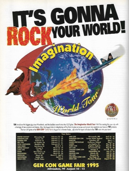 For those of you heading to GenCon this year, here’s some old print ads from the 90s.