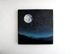 culturenlifestyle:  Nature Inspired Oil Paintings  Indie boutique TreeHollowDesigns showcases their stunning hand-crafted work with a series of day, night and nature-themed collections. Depicting a vibrant starry night, TreeHollowDesigns highlights