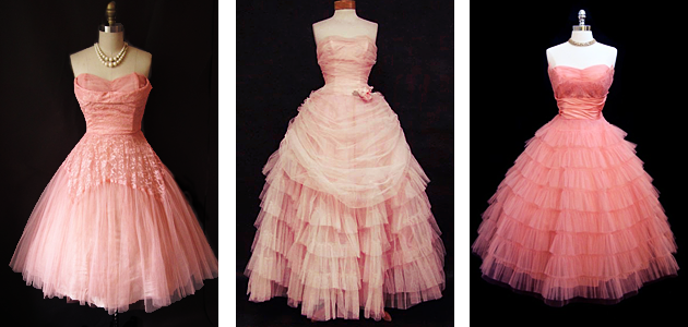 bloodpactmermaid:  vintagegal: 1950s Prom and Party dresses- Pink theme  Anything