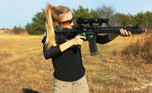 Porn photo defense-weaponry:  Girls with Guns, part