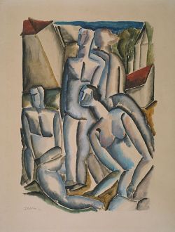 topcat77:  Ossip Zadkine  Quatre personnages dans un village - 1921 