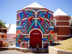 cubebreaker:  Street artist Beastman creates mural for the Re.Discover Street Art Festival in Australia.