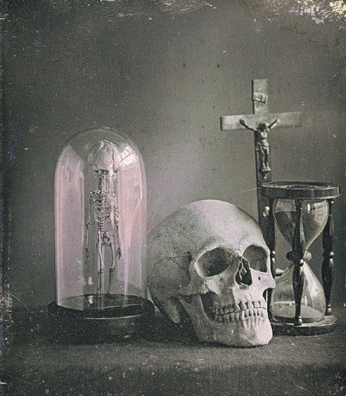 deathandmysticism:  Louis Jules Duboscq, Still Life with Skul, ca. 1850