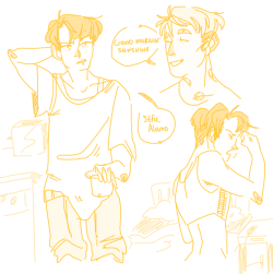 kyhle:  au where levi only every addresses his boyfriend as alamo or cisboy 